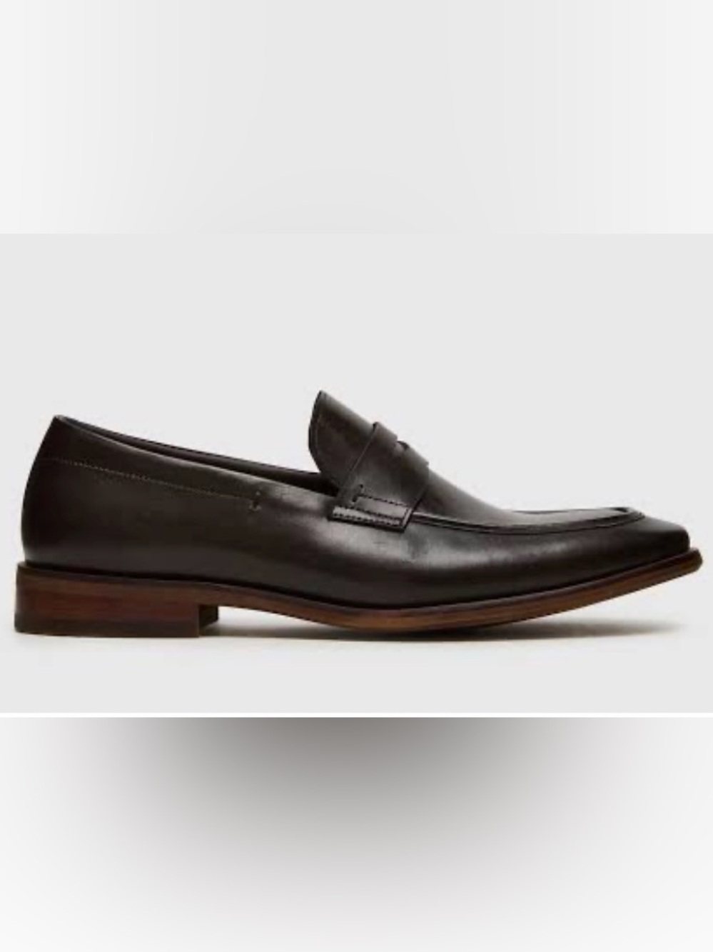 Steve Madden Men's Lightning Brown Leather Penny Loafers - Size 10 - Like New